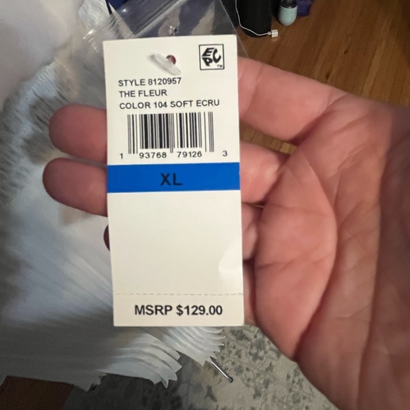 NWT White 1. State Pleated Halted Midi Sz XL - Picture 4 of 4